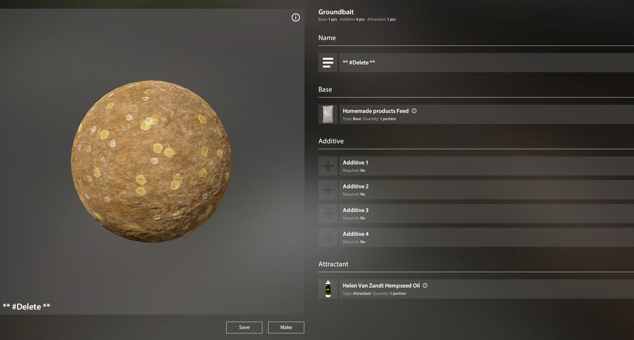 Leveling up Groundbait Making